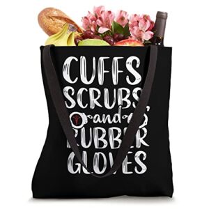 Cuffs Correctional Nurse RN Prison Nursing Medical Tote Bag