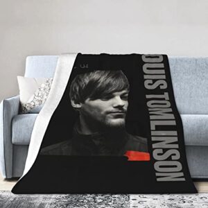 louis music tomlinson blanket soft and warm throw blanket lightweight flannel fleece blankets for home bed sofa 60″x50″