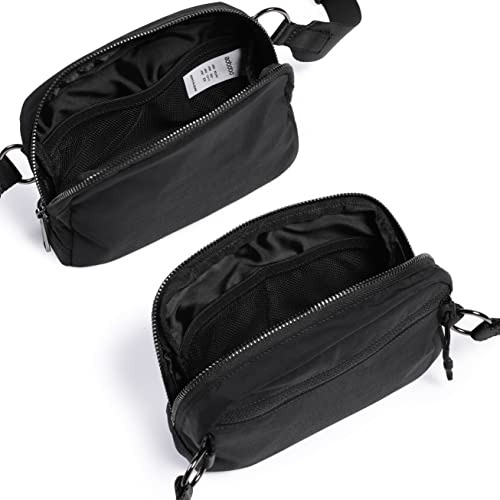 ODODOS Crossbody Bag with Adjustable Strap Small Shoulder Pouch for Workout Running Travelling Hiking, Black