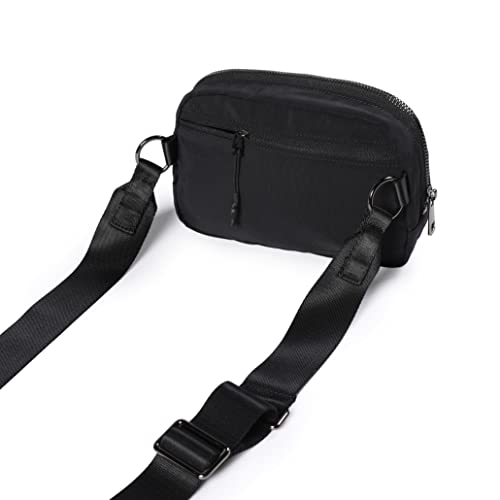 ODODOS Crossbody Bag with Adjustable Strap Small Shoulder Pouch for Workout Running Travelling Hiking, Black