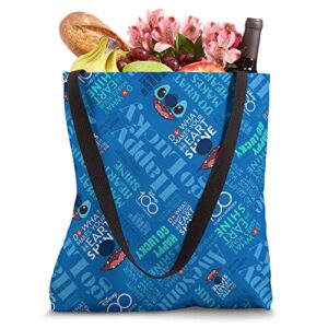 Disney 100 Stitch Smile Do What Makes Your Heart Shine D100 Tote Bag