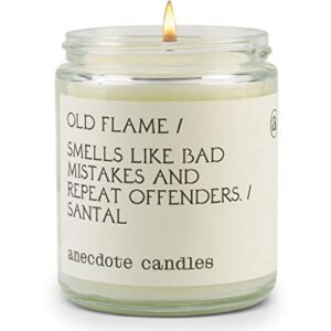 anecdote candles glass jar candle – old flame