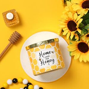 Spring Honeycomb Candle Honey Scented Candle 3 Wicks Large Jar, 14 oz