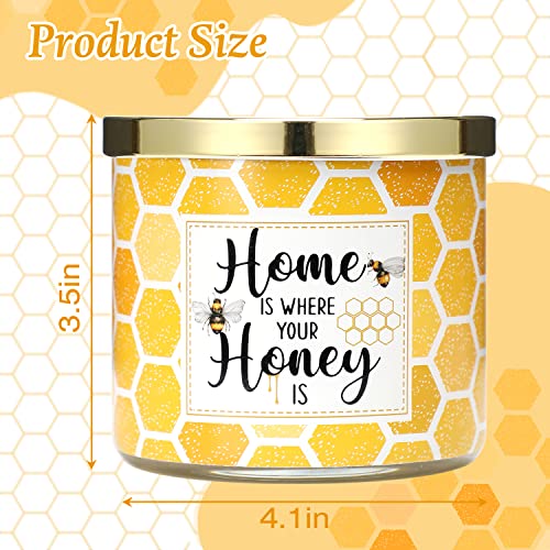 Spring Honeycomb Candle Honey Scented Candle 3 Wicks Large Jar, 14 oz