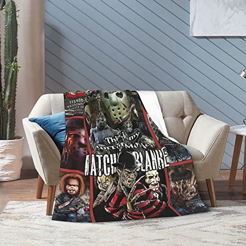 Ultra Soft Halloween Blanket Lightweight Flannel Throw Blanket Air Conditioner Blanket for Bed Couch Living Room 60"X50"