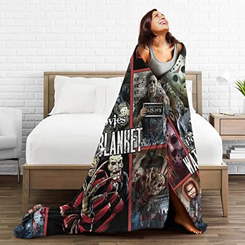 Ultra Soft Halloween Blanket Lightweight Flannel Throw Blanket Air Conditioner Blanket for Bed Couch Living Room 60"X50"