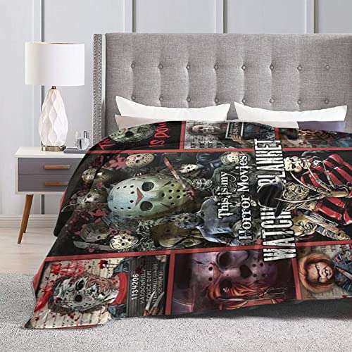 Ultra Soft Halloween Blanket Lightweight Flannel Throw Blanket Air Conditioner Blanket for Bed Couch Living Room 60"X50"