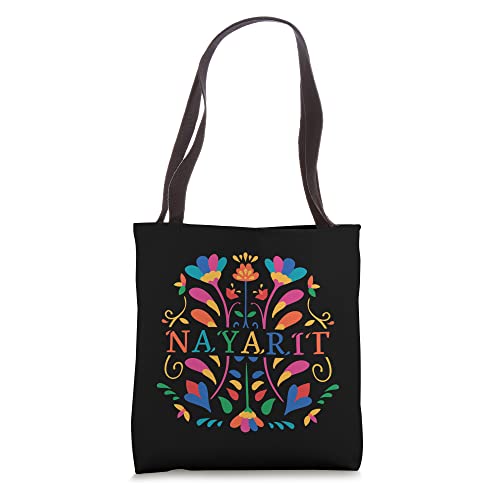 Nayarit Shirt, Nayarit Flower, Nayarit Otomi Mexico Tote Bag