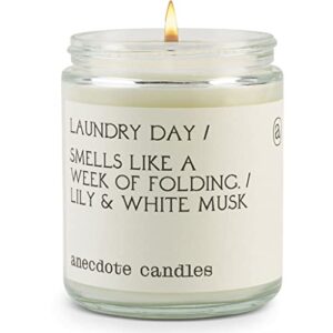 anecdote candles glass jar candle – laundry day