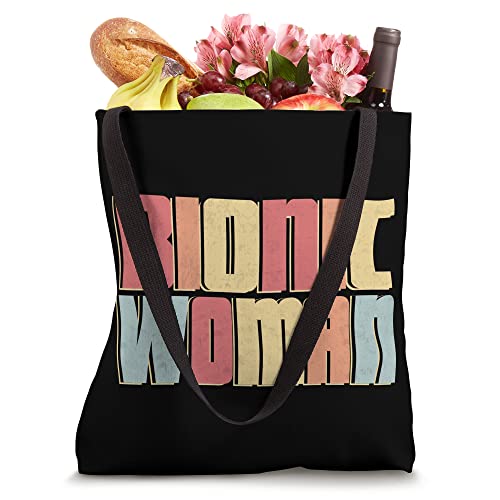 Bionic Woman Broken Hip Leg Arm Surgery Titanium Parts Tote Bag