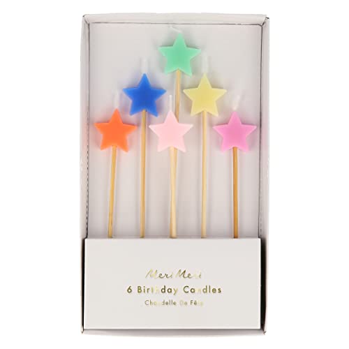 Meri Meri Mixed Star Candles (Pack of 6)