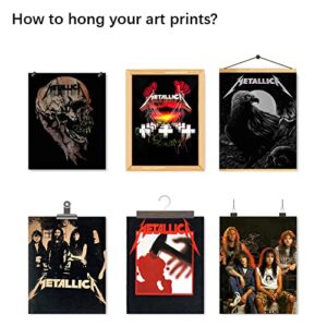 pictures Metallica Poster - Set of 6 8*10 Inch Frameless Canvas Posters Rock Retro Band Music Men Ladies Teen Boys Fan Lovers halloween christmas gift, black