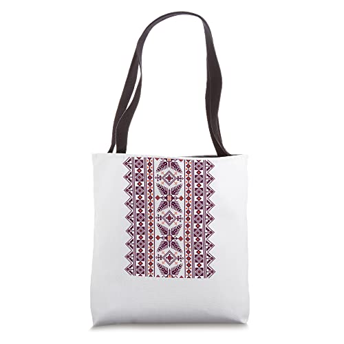 Ukrainian Folk Ethnic Pattern Ornament - Thread Embroidery Tote Bag