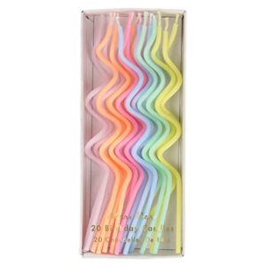 meri meri pastel swirly candles (pack of 20)