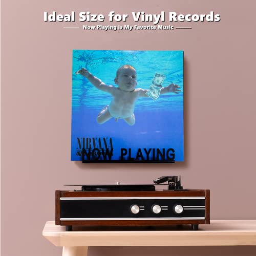 ChooKaChoo Now Playing Vinyl Wall Holder, Vinyl Record Stand Wall Mount, Strong Material and Structure, Easy to Install, White (Black)