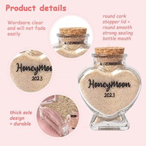 Qunrwe Honeymoon Essentials Bridal Shower Gift Wedding Registry Gift Honeymoon Travel Gift for Couples Newlywed Fiance Honeymoon Sand Jar with Love Message Pills (Gift Box Includes)