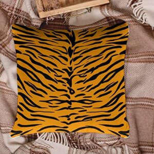 Tiger Skin Pattern Fleece Blanket Throw Cushion Travel Packable Plush Blankets for Office Bed Sofa Couch Camping 60x70 Inches