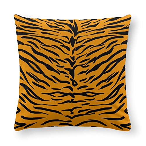 Tiger Skin Pattern Fleece Blanket Throw Cushion Travel Packable Plush Blankets for Office Bed Sofa Couch Camping 60x70 Inches