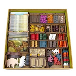 TowerRex Storage Organizer for Everdell and Expansions - Storage for Everdell - Organizer Kit Token Box Card Insert