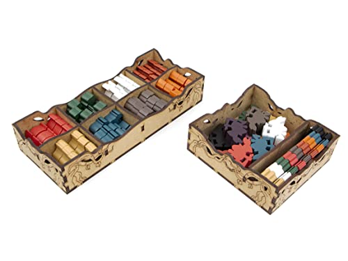 TowerRex Storage Organizer for Everdell and Expansions - Storage for Everdell - Organizer Kit Token Box Card Insert