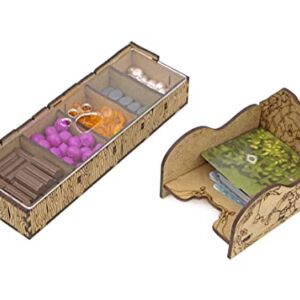 TowerRex Storage Organizer for Everdell and Expansions - Storage for Everdell - Organizer Kit Token Box Card Insert