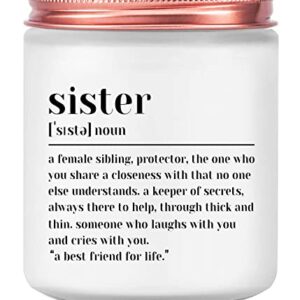 Scented Candle - Sisters Gifts from Sister - Sister Definition Candle, Gifts for Sister, Sister Gifts for Women Friend - Funny Christmas, Birthday Gifts for Sister, Little, Big Sister, Sister in Law