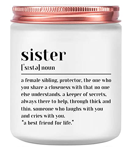 Scented Candle - Sisters Gifts from Sister - Sister Definition Candle, Gifts for Sister, Sister Gifts for Women Friend - Funny Christmas, Birthday Gifts for Sister, Little, Big Sister, Sister in Law