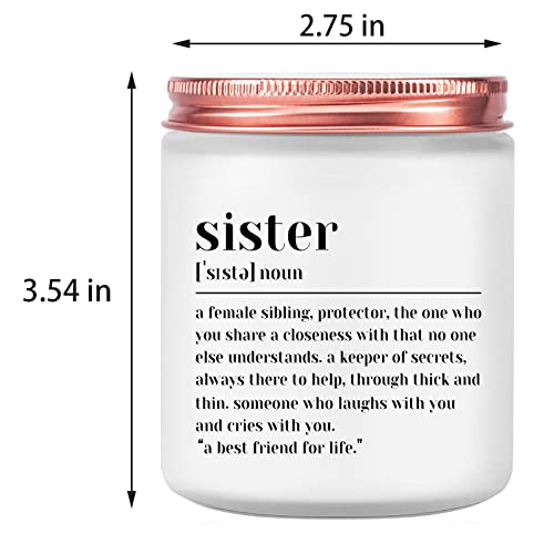 Scented Candle - Sisters Gifts from Sister - Sister Definition Candle, Gifts for Sister, Sister Gifts for Women Friend - Funny Christmas, Birthday Gifts for Sister, Little, Big Sister, Sister in Law