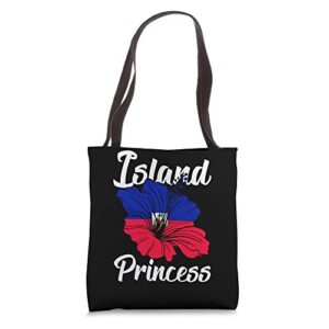 Island Princess Haiti Haitian Haiti Flag Tote Bag