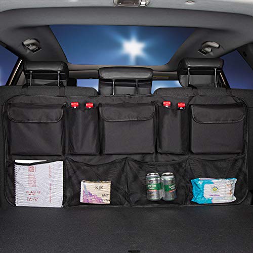 AXSDXA Trunk Organizers Car Trunk Backseat Organizer, Large SUV Hanging Storage Bag, Space Saving Organizer for Car Truck Van RV(42 x 21 inch)