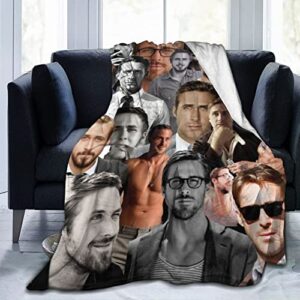 ryan gosling collage ultra-soft micro fleece throw blanket warm comfortable versatile blanket for sofa and travel