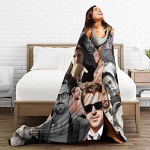 Ryan Gosling Collage Ultra-Soft Micro Fleece Throw Blanket Warm Comfortable Versatile Blanket for Sofa and Travel