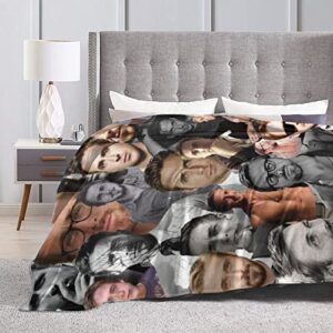 Ryan Gosling Collage Ultra-Soft Micro Fleece Throw Blanket Warm Comfortable Versatile Blanket for Sofa and Travel