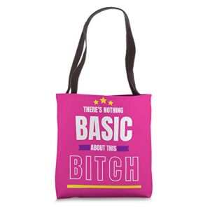 bitch, but there’s nothing basic about me | queen | boss tote bag