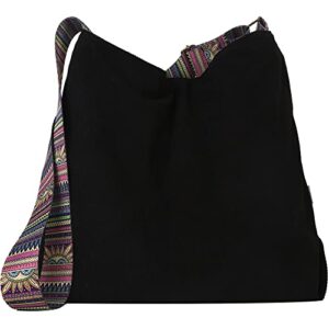 tote bag women large crossbody bag stylish handbag for women corduroy hobo bag fashion shoulder bag purse (black)