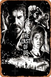 yzixulet the last of us joel and ellie family poster vintage retro metal sign 8×12 inch man cave home wall decor