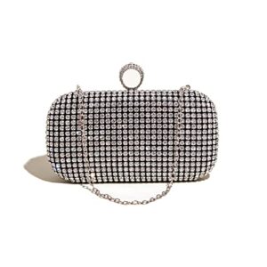bandkos clutch purse for women rhinestone evening bag sparky bling crystal purses chain shoulder bag for wedding party prom