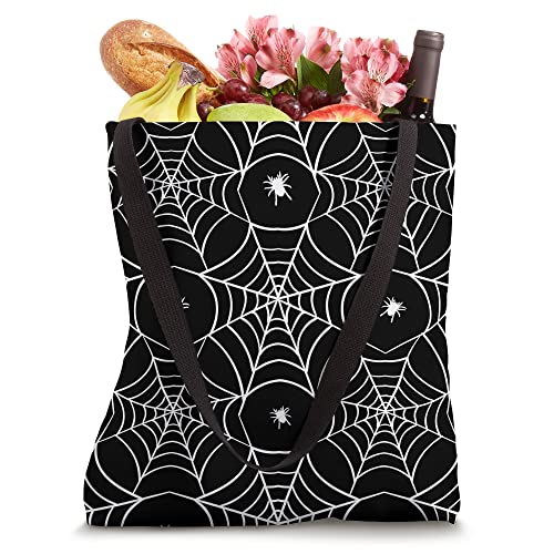 Cute Spooky Spider Web Trick or Treat Halloween Tote Bag