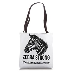 zebra strong rare disease warrior rare disease awareness tote bag