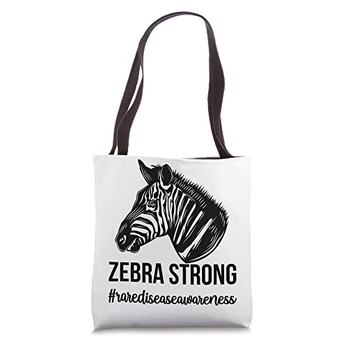 Zebra Strong Rare Disease Warrior Rare Disease Awareness Tote Bag