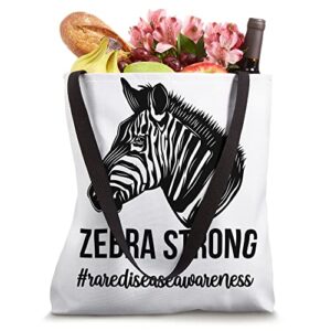 Zebra Strong Rare Disease Warrior Rare Disease Awareness Tote Bag