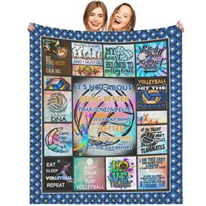 Volleyball Gifts, Volleyball Blanket for Women Men 60"X50", Volleyball Gifts Things for Teen Girls Team Coach, Volleyball Senior Night Gifts Party Favors, Soft Throw Blanket for Couch Bed