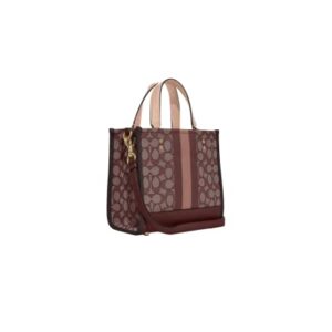 COACH Signature Jacquard Dempsey Tote 22 (IM/Wine Multi)