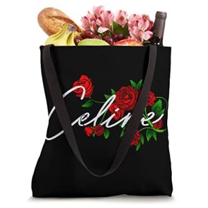 Celine T-Shirt Floral Rose Celine Name Birthday Shirt Gift Tote Bag