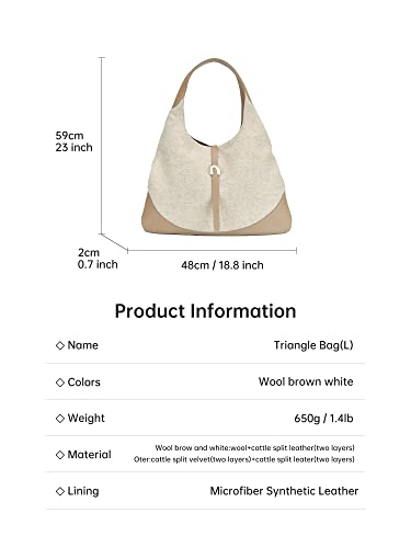 Amazing Song Leather Hobo Bag for Women, Shoulder Tote bag Soft Luxury Leather Genuine Designer Handbag with Inner Purse