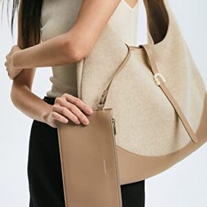 Amazing Song Leather Hobo Bag for Women, Shoulder Tote bag Soft Luxury Leather Genuine Designer Handbag with Inner Purse