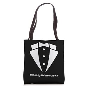 daddy warbucks from annie tuxedo tote bag