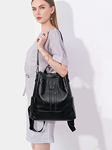 XHUMORG Women Backpack Purse Fashion Leather Multipurpose Design Handbags Travel Large Ladies Shoulder Bag,Anti-theft