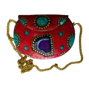 Metal Mosaic Clutch Bag