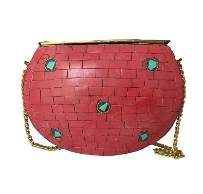 Metal Mosaic Clutch Bag